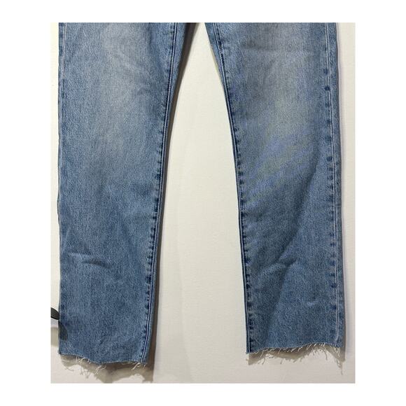 Madewell 90's Straight Leg High Rise Jeans Size 25 NWT Full Length Light Wash - Picture 4 of 11
